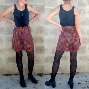Vintage Bill Blass Red Plaid Shorts 8